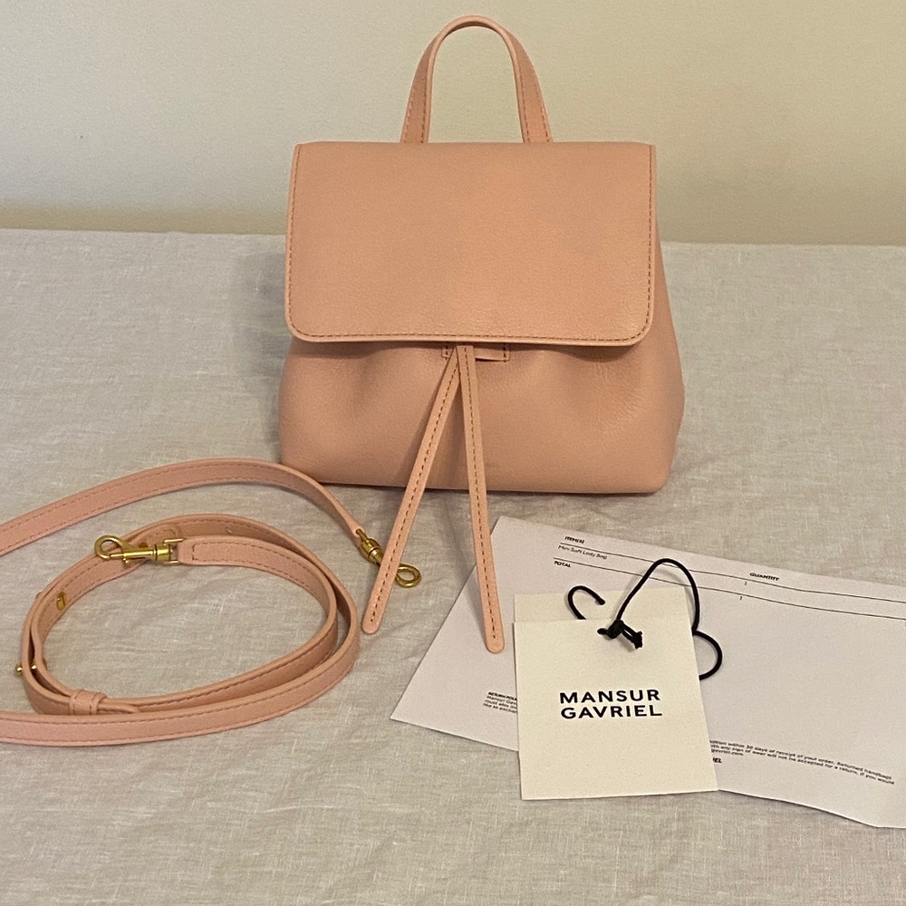 Mansur Gavriel Mini Soft lady bag in Peony leather